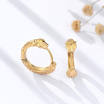 Load image into Gallery viewer, Leopard Head Hoop Click Earrings – 18k Gold Plated
