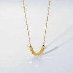 Load image into Gallery viewer, Tiny Cube Dainty Gold Necklace | Petite Geometric Jewellery UK | Solid 18K Gold and Vintage Brass
