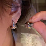 Load image into Gallery viewer, Water Droplet Starlight Hoop Earrings - 18K gold Plated

