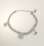 Load image into Gallery viewer, Dual-Layer Floral Charm Design Zircon Bracelet
